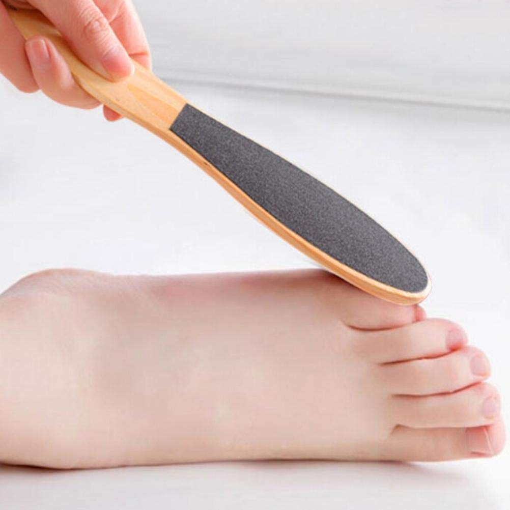Dual Sided Wooden Foot Scraper - Hard & Dead Skin Callus Remover Pedicure Tool for Smooth Feet - Perfect for Home Spa, Pedicure & Foot Care Routine (Pack of 1)