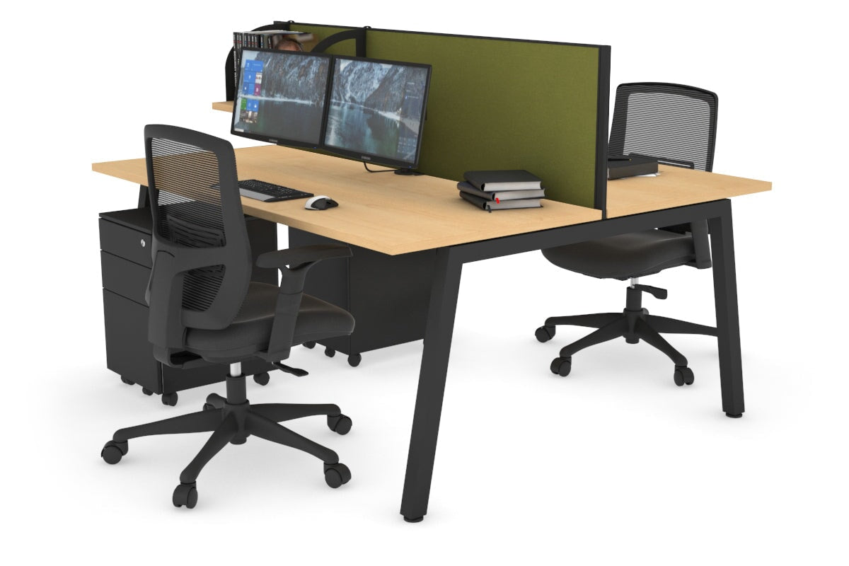 2-Person Office Workstation Desk - 1800L x 700W Dimensions - Perfect for Shared Workspaces & Collaborative Office Environments