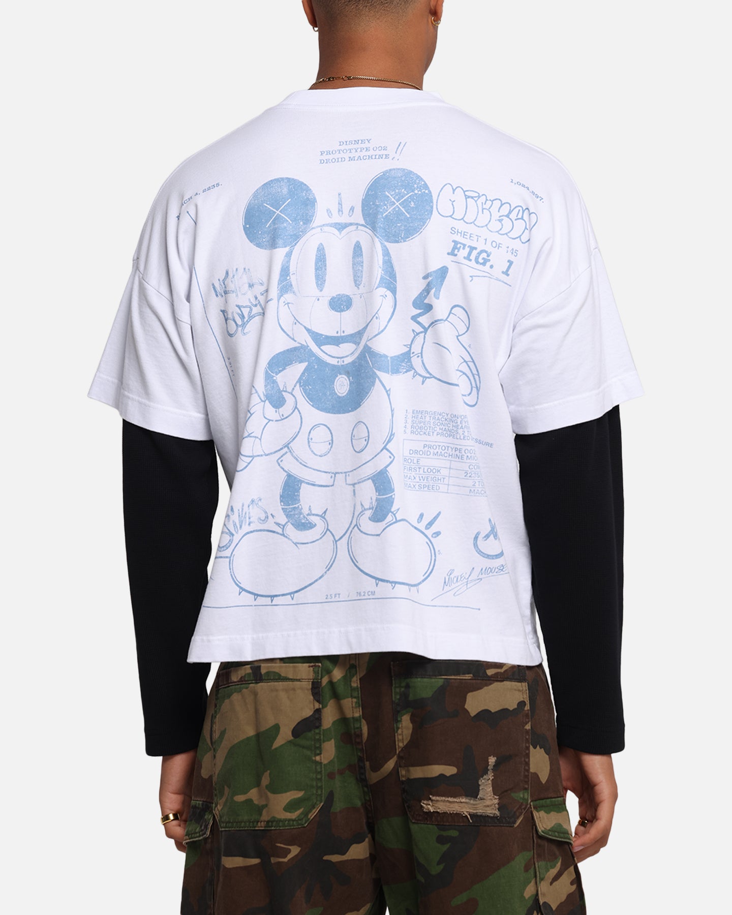 Vintage Disney Mickey Prototype II Long Sleeve T-Shirt - White Cotton Retro Graphic Tee for Men & Women | Perfect for Casual Wear, Disney Fan Gifts & Theme Park Outfits