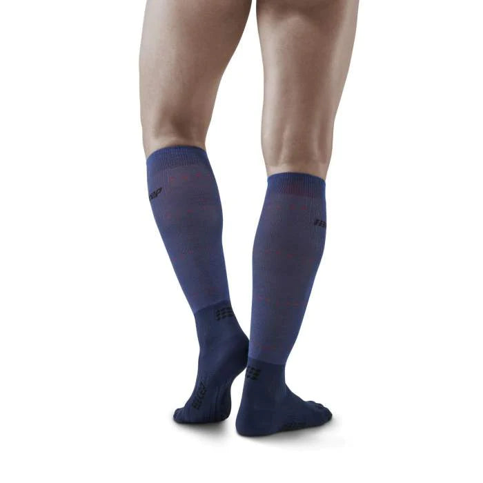CEP Men's Infrared Recovery Compression Socks - Tall Blue for Enhanced Circulation & Muscle Recovery - Ideal for Running, Hiking & Post-Workout Recovery
