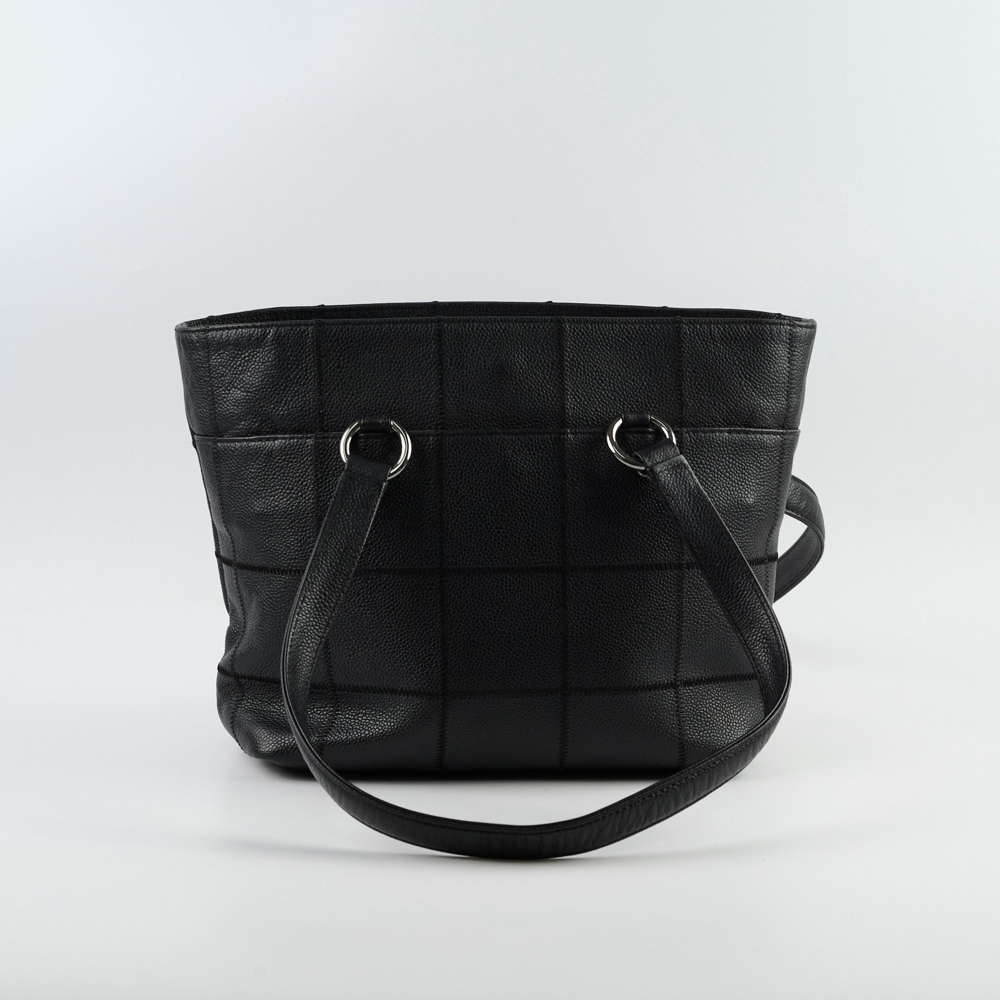 Chanel Black Caviar Leather Tote Bag for Women - Luxury Designer Handbag for Work, Travel & Everyday Use