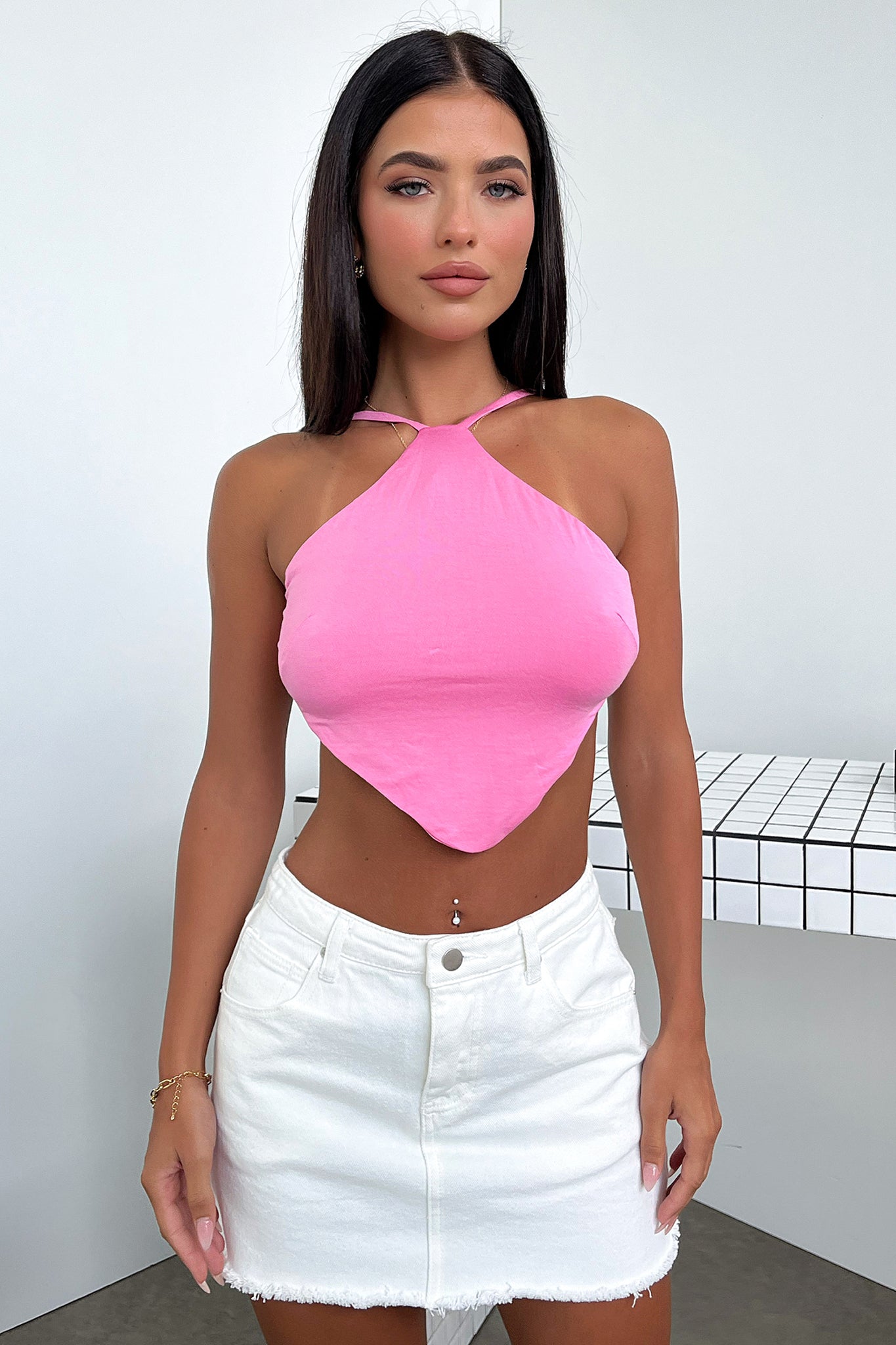 Stylish Miri Crop Top in Pink - Perfect for Casual Outings, Summer Fashion & Layering