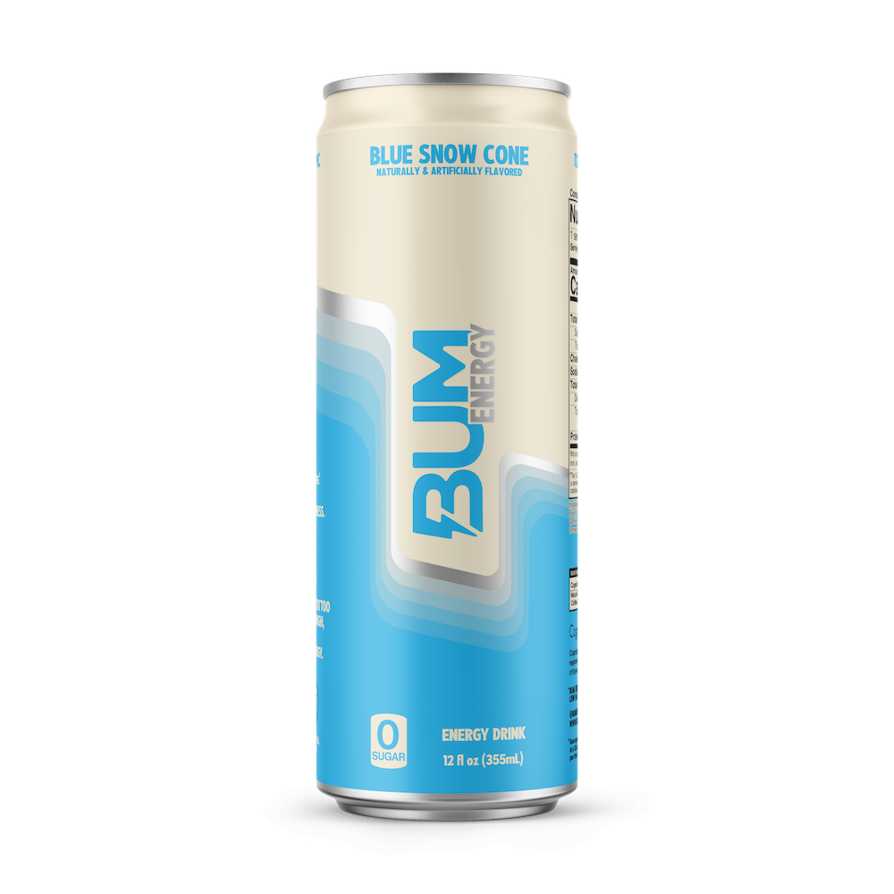 Sugar-Free Bum Energy Drinks - 12 Pack (355ml Each) | Low-Calorie Caffeine Boost for Workouts, Gaming & All-Nighters