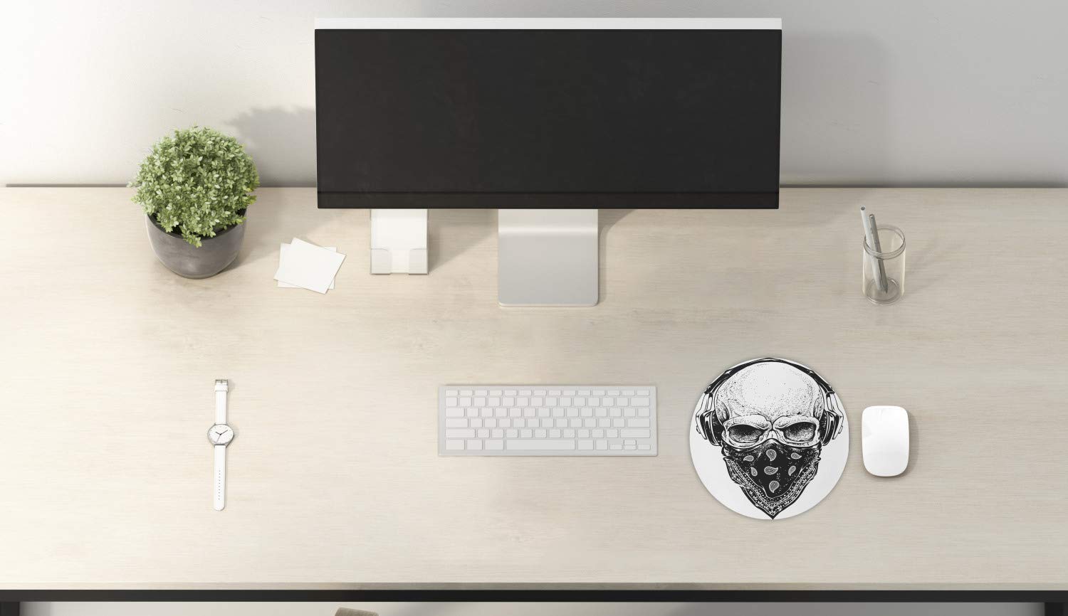 Ambesonne Gothic Skull Mouse Pad - 8