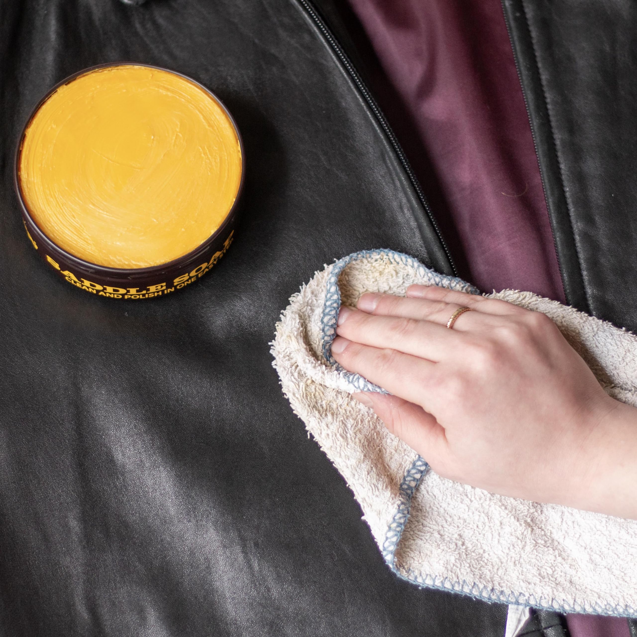 Fiebing's Yellow Saddle Soap for Leather (2 Pack, 12 oz Each) - Premium Leather Cleaner & Conditioner to Soften, Protect & Restore Leather Items - Ideal for Car Seats, Couches, Shoes, Boots, Bags & Purses - Perfect for Leathercraft, Auto Detailing & Home Care