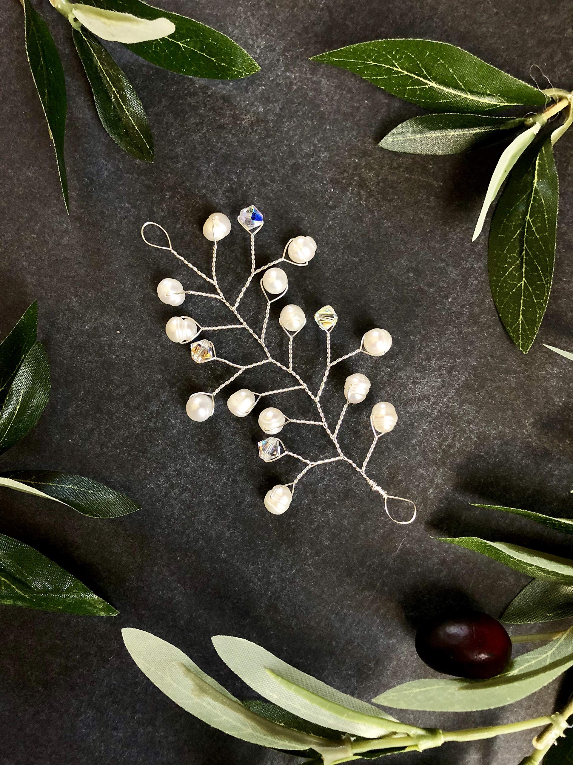 Pearl & Crystal Hair Vine - Elegant Bridal Hair Accessory for Weddings, Flower Girls & Bridesmaids | Perfect Unique Gift for Special Occasions & Photo Shoots