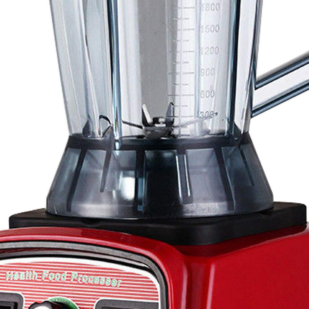 BPA Free 2800W Commercial Food Mixer & Juicer - 3.3HP Heavy Duty Motor with Timer, 110V, Red - Perfect for Restaurants, Bakeries & Juice Bars