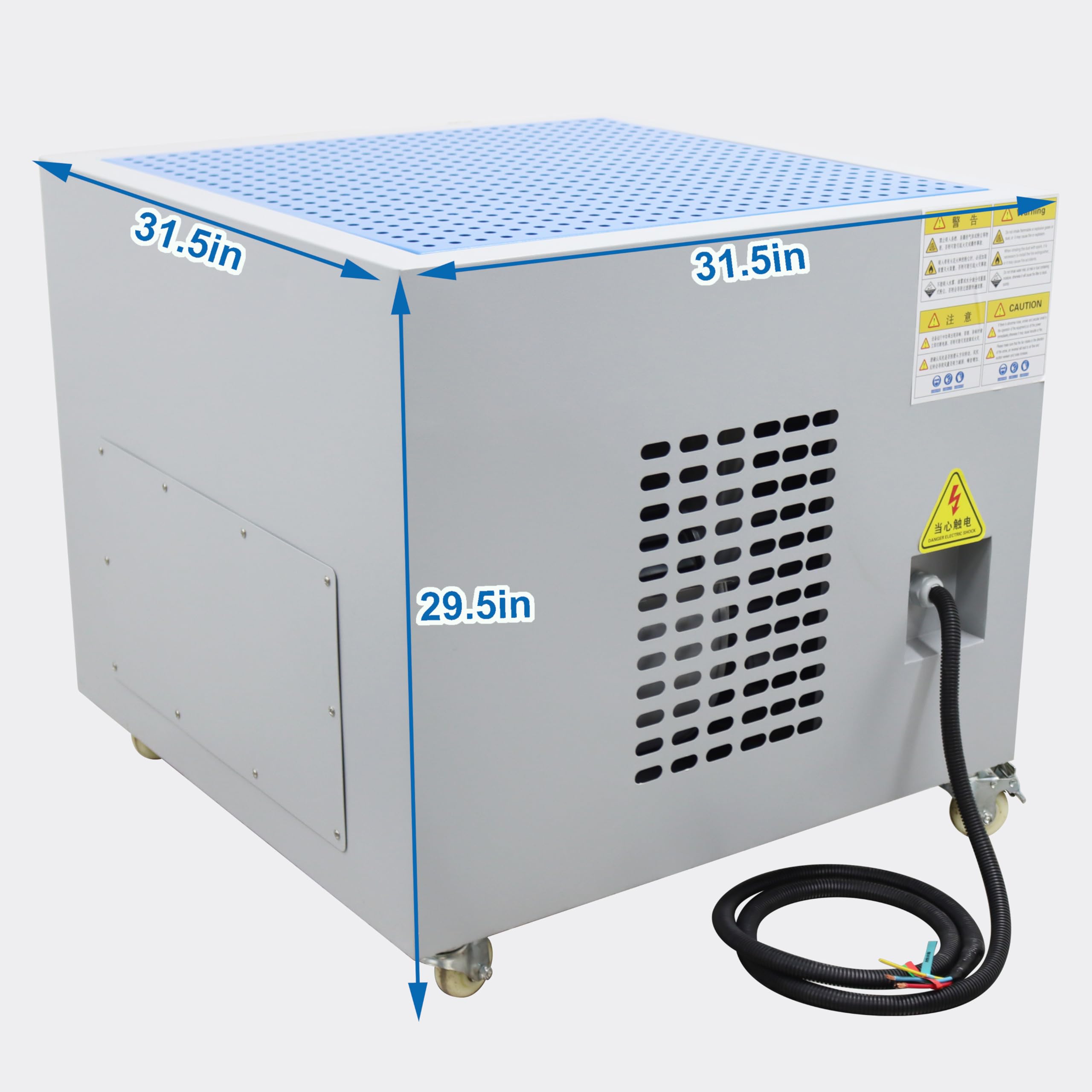 TECHTONGDA 0.8M Flat Workbench with Dust Collection System - 220V 2.2KW Metal Dust Collector & Welding Smoke Purifier for Polishing, Grinding, and Welding | Ideal for Metal Workshops, DIY Projects, and Industrial Workstations