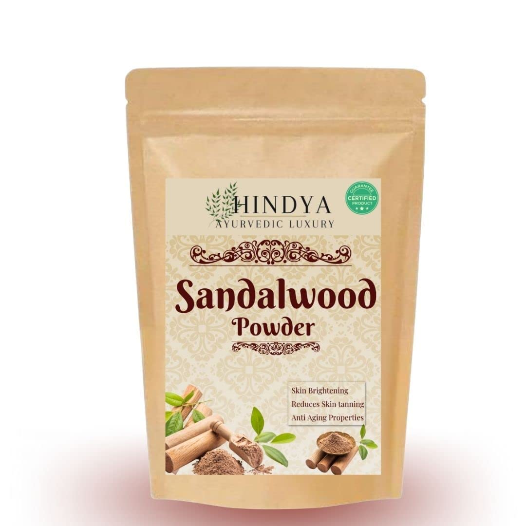 Pure Sandalwood Powder (Chandan) 3.5 oz (100g) - Natural Face Mask & Pooja Rituals - Skin Care & Spiritual Ceremonies