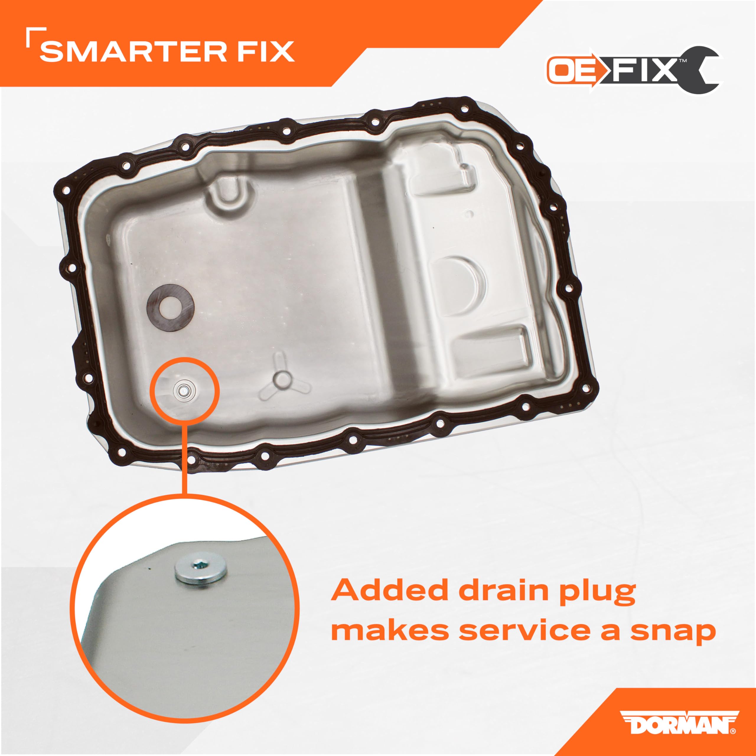Dorman 265-582 Transmission Oil Pan Replacement for Select Vehicles - OE FIX Solution | Perfect for DIY Auto Repair & Transmission Maintenance