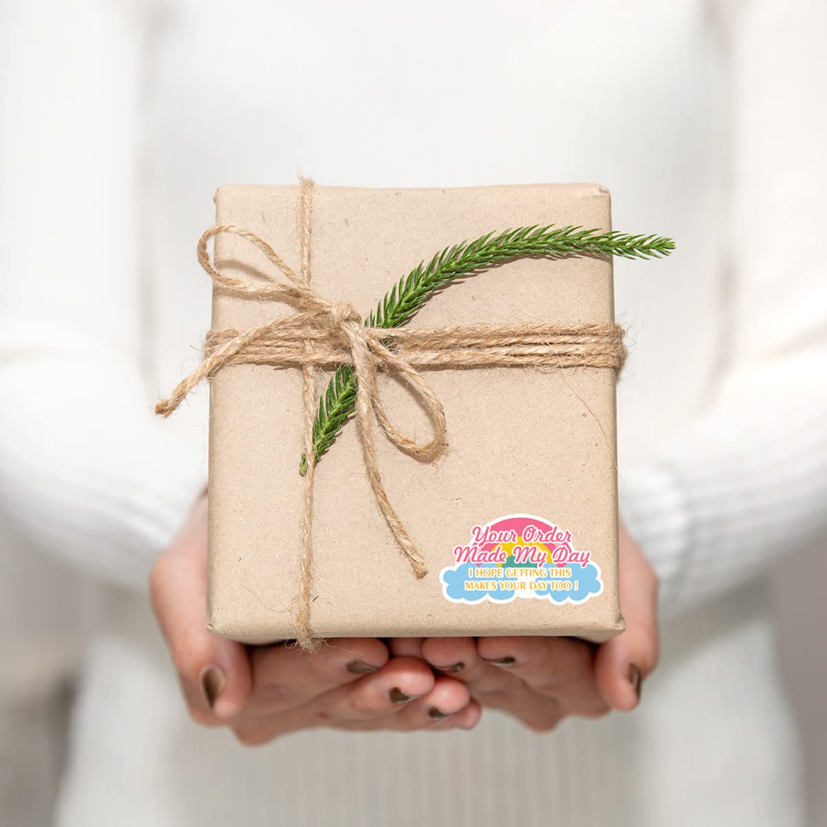 Funny Small Business Stickers - 'Your Order Made My Day' Thank You Stickers for Packaging, Mail & Shipping (500 PCS) - Perfect for Etsy Sellers, Handmade Gifts & Online Store Branding