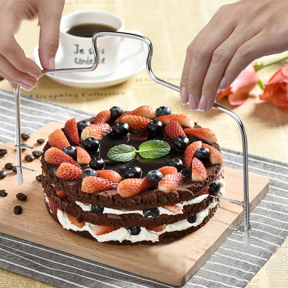Hemoton 2-Pack Stainless Steel Cake Cutting Wires - Professional Layer Cake Slicer & Pie Cutter Tool for Perfectly Even Cake Divider, Icing Leveler, Toast Slicer - Ideal for Birthday Cakes, Wedding Cakes & Baking Enthusiasts