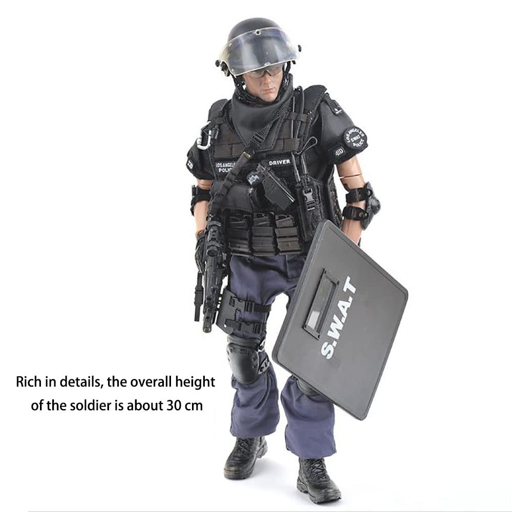12 Inch SWAT Soldier Action Figure Set with Accessories - Military Collectible Toy for Boys & Adults - Perfect for Display, Gifting, and Role-Playing Scenes