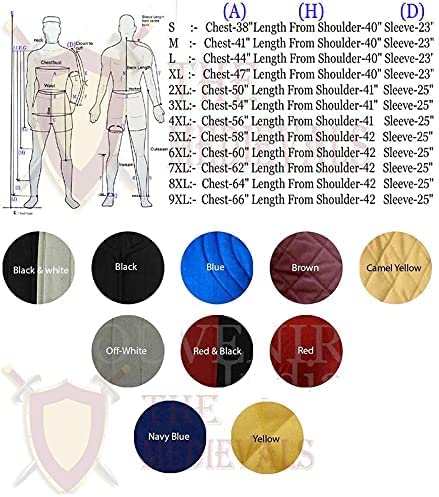 Medieval Thick Padded Gambeson Coat - Full Length Battle-Ready Armor Jacket for SCA, LARP & Historical Reenactment | Authentic Aketon Costume for Renaissance Fairs & Cosplay