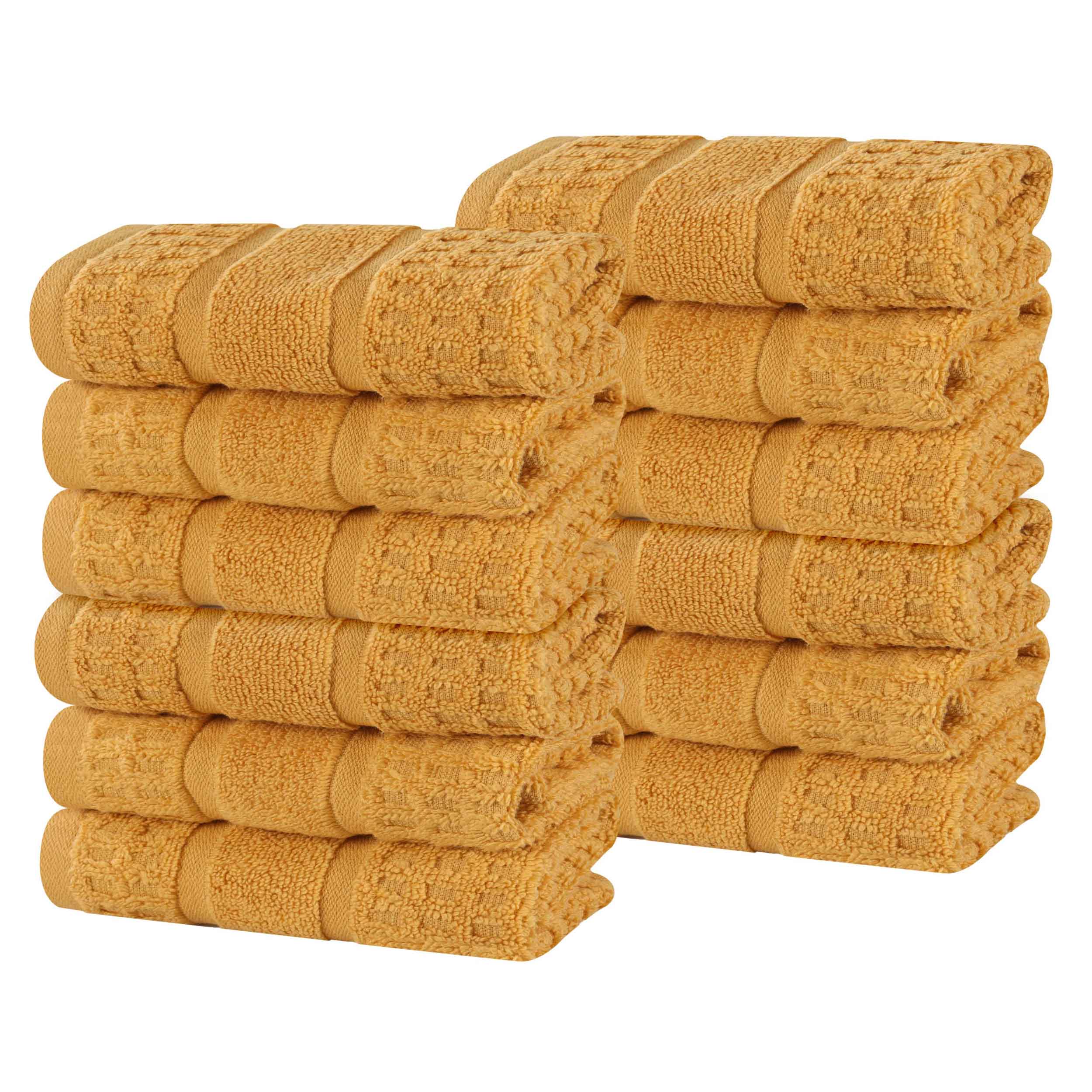 12-Pack Zero Twist Cotton Waffle Honeycomb Face Towels | Ultra Soft & Absorbent | Perfect for Spa, Gym, Travel & Daily Skincare Routine