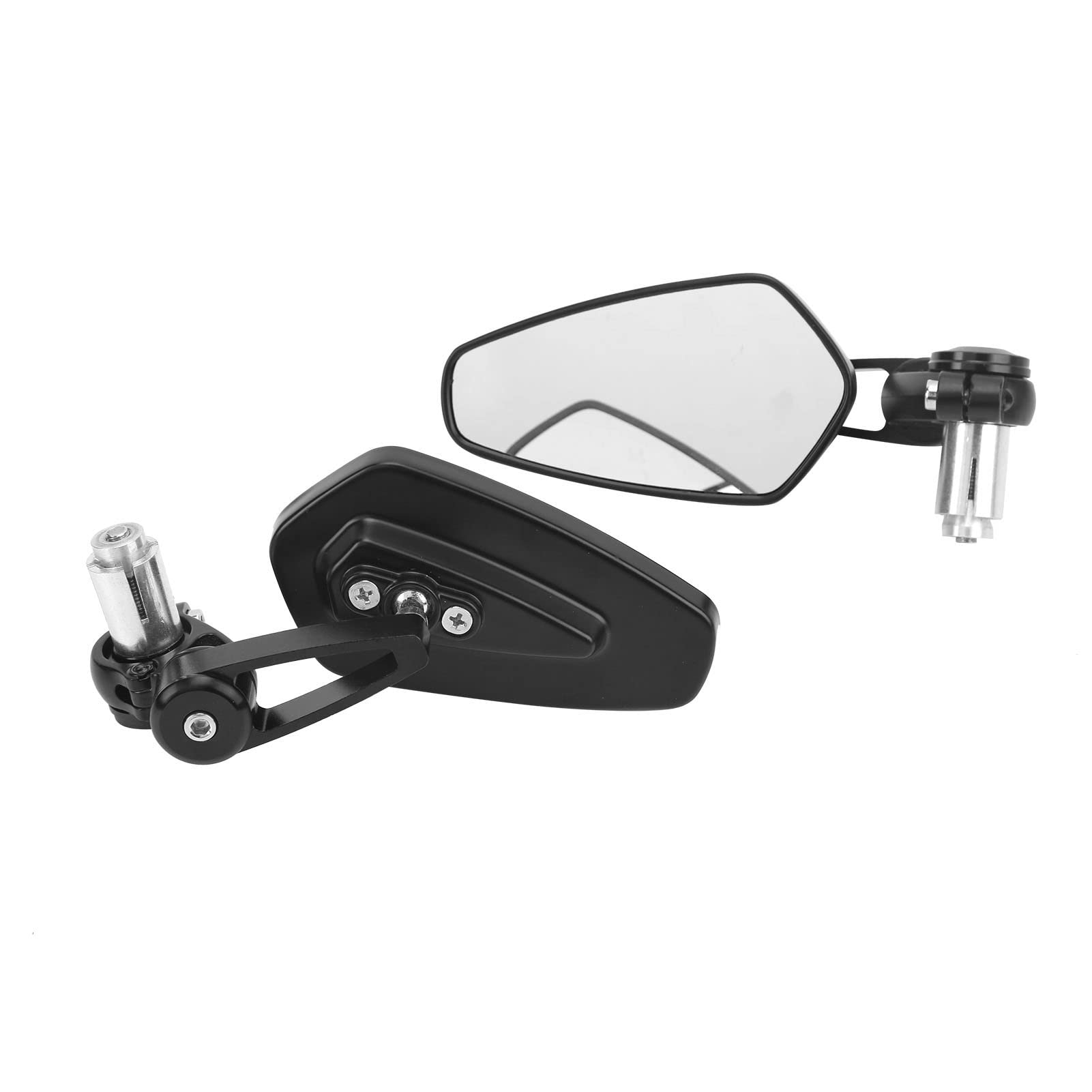 22mm 360° Rotating Optical Glass Motorcycle Rearview Side Mirrors - Universal Fit for Z125 Pro, Z650, Z750, MT03, MT07, FZ07 - Durable Handlebar Replacement Mirrors for Enhanced Safety & Better Road Visibility