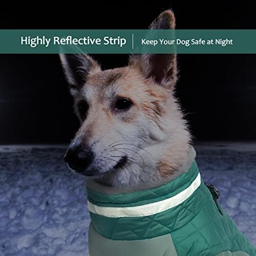 **Lelepet Warm Winter Dog Coat - Waterproof Windproof Fleece Jacket with Reflective Harness for Small Dogs | Turtleneck Zippered Snow Vest for Outdoor Walks & Cold Weather**