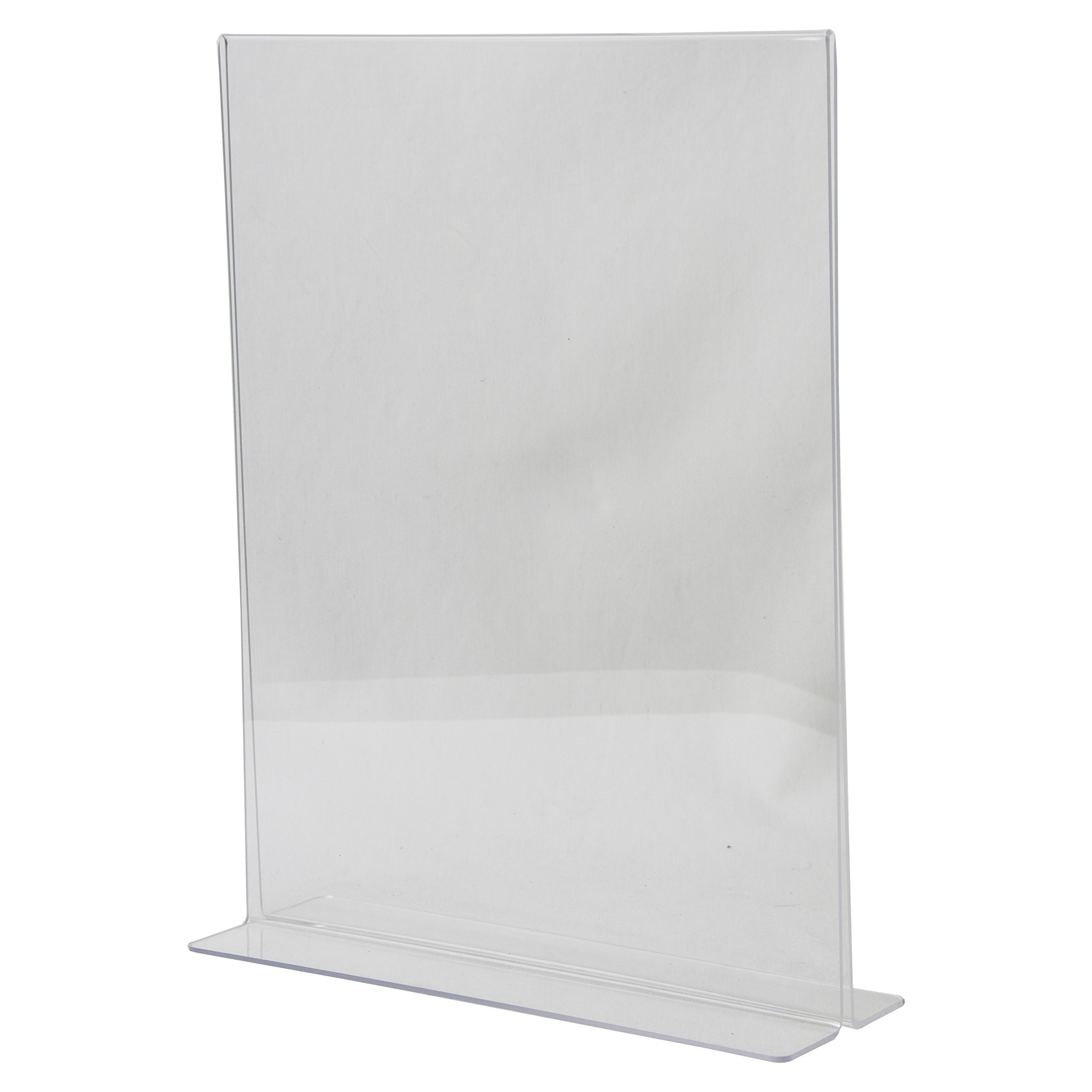 Double Sided Acrylic Sign Holder 11x14 - Clear Table Menu Card Display Stand & Plastic Picture Frame for Restaurants, Retail Stores, Events - Wholesale Pack of 15