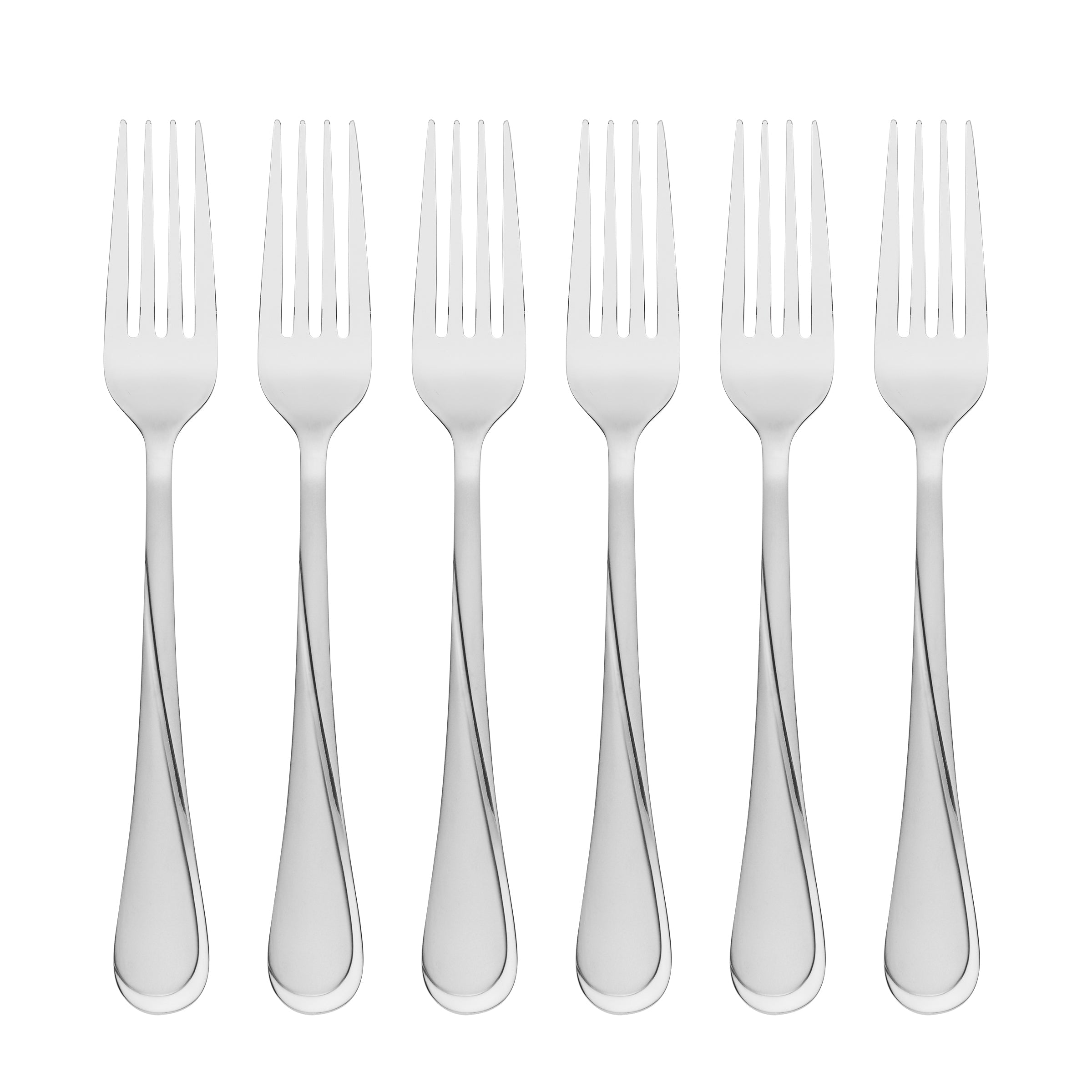 Premium Gravity Sand Dinner Fork Set of 6 - Heavyweight Stainless Steel Flatware for Formal Dining, Restaurant & Outdoor Use