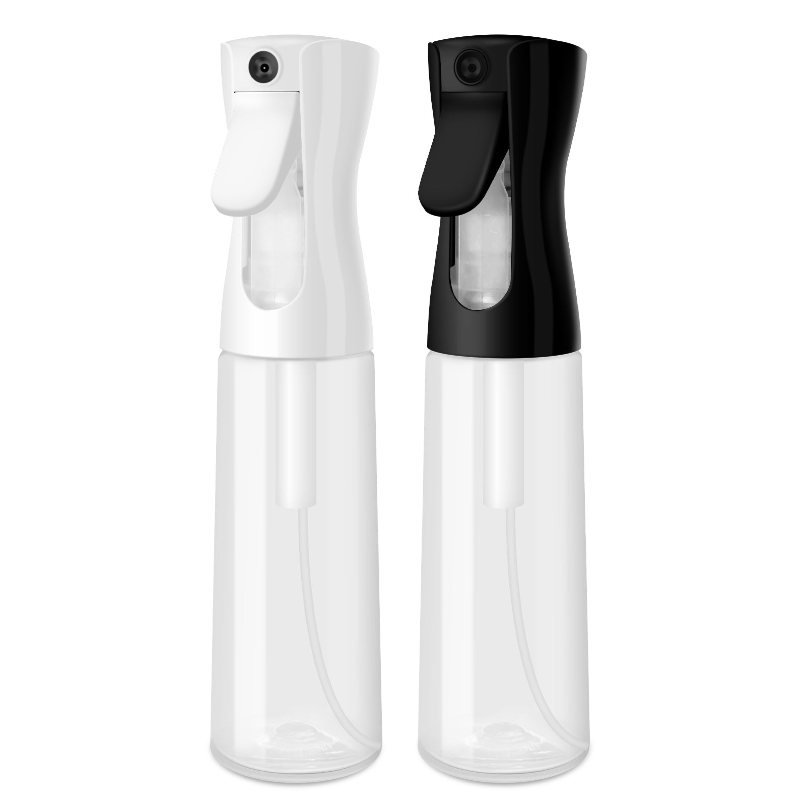 Huauoo 2 Pack Plastic Spray Bottles - Fine Mist & Stream Sprayer for Cleaning Solutions, Plants, Pets, Essential Oils, Hair Care & Cooking - Perfect for Home, Garden & DIY Projects