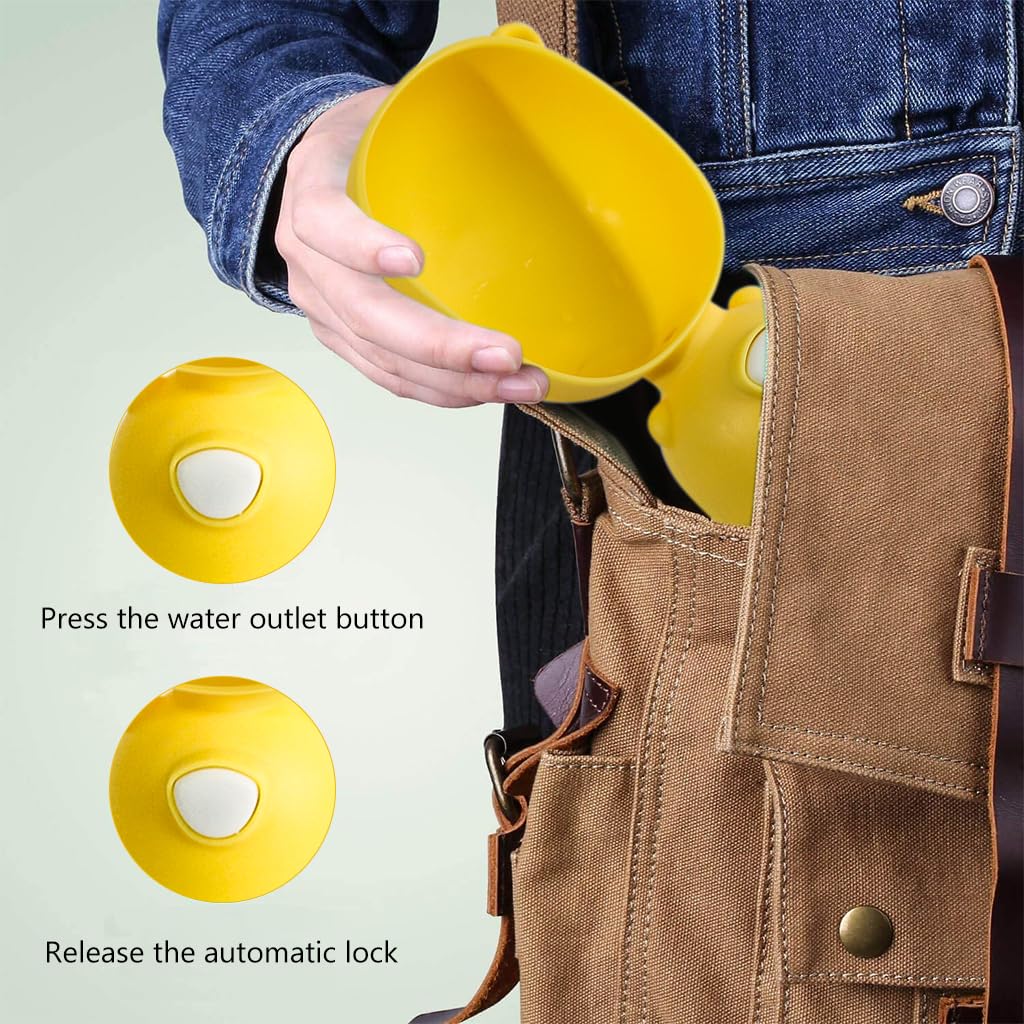 Qpets® Leak-Proof Dog Water Bottle - 380ml Portable Pet Water Dispenser for Travel & Walking, Large Capacity Dog Drinking Feeder (Yellow) - Perfect for Outdoor Adventures, Hiking, and Daily Walks with Your Pet