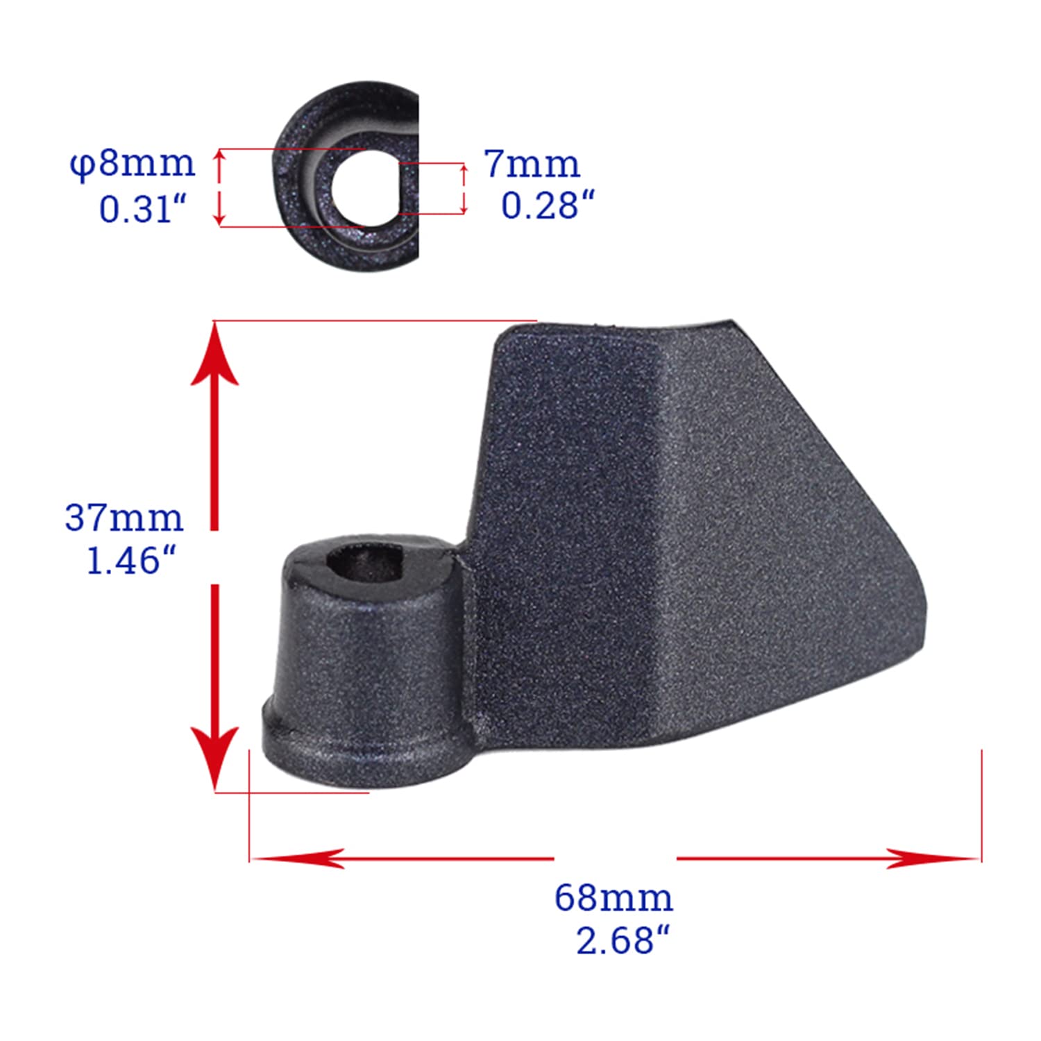 Bread Maker Paddle Replacement - 68x37mm Food Grade Coating Mixing Blade for Bread Machine Bucket | Perfect for Home Baking & Bread Maker Maintenance