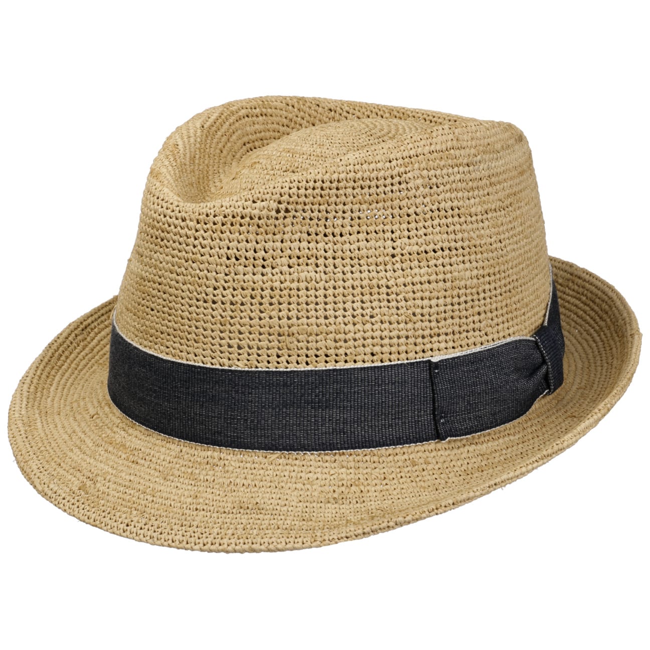 Stylish Lierys Crochet Trilby Raffia Hat for Women - Summer Beach Hat, Boho Fashion Accessory for Outdoor, Travel & Vacation
