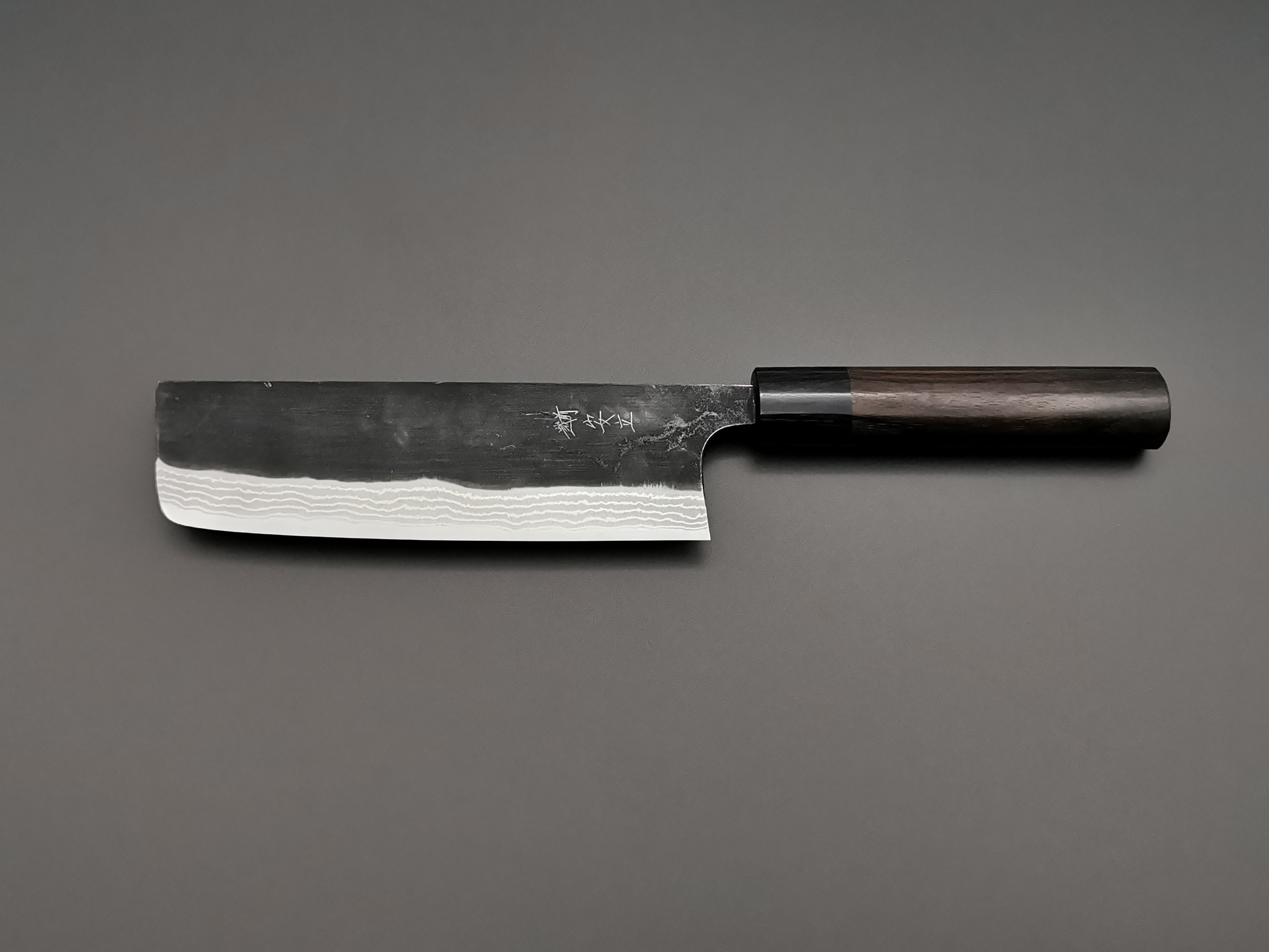 Premium Anryu Shirogami #2 Nakiri Japanese Vegetable Knife - High Carbon Steel Blade for Professional Chefs & Home Cooking - Perfect for Chopping, Slicing & Dicing Vegetables