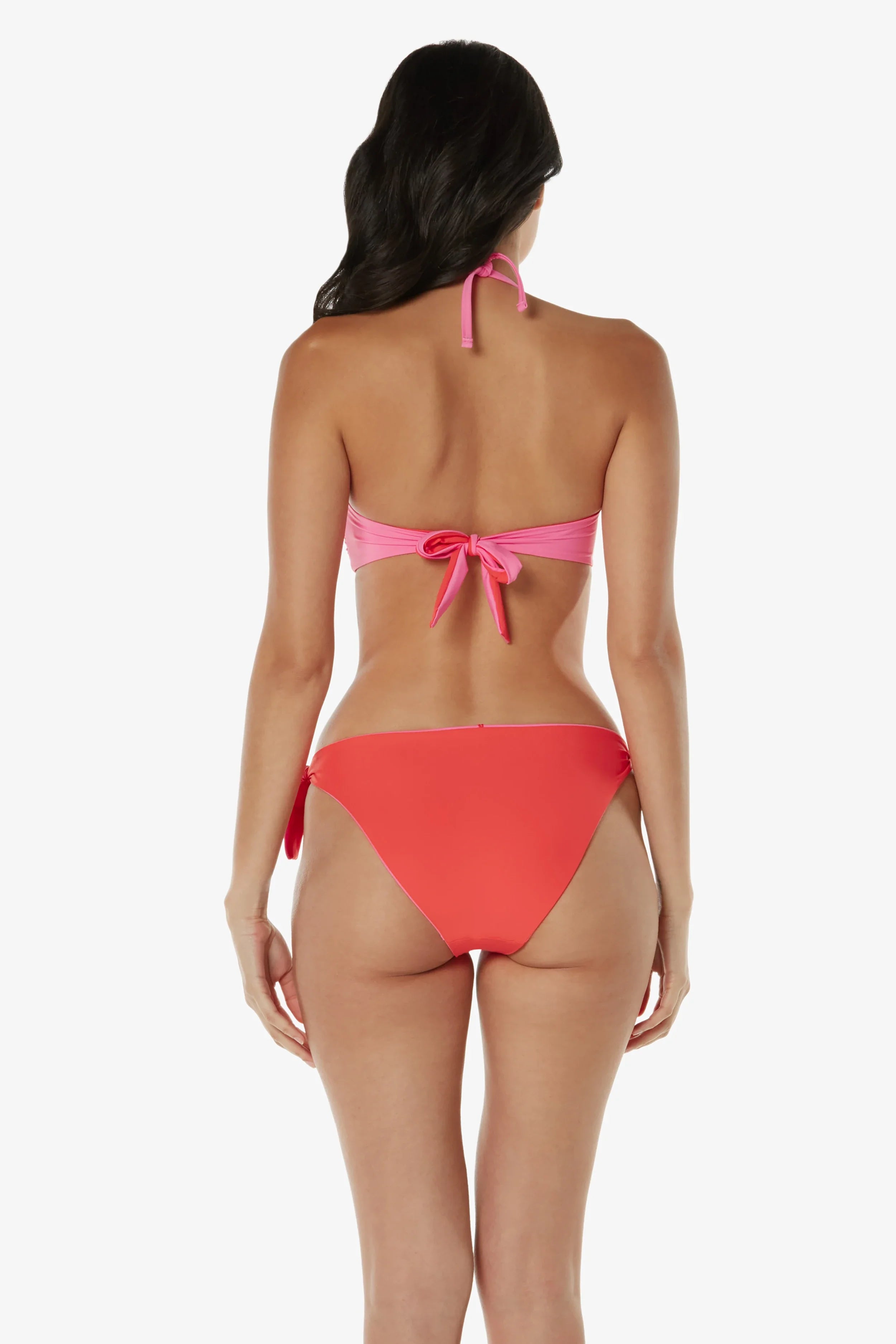 Reversible Tie Hipster Underwear | Soft Pink Coral Lace Panties for Women | Comfortable Everyday Wear & Sleepwear