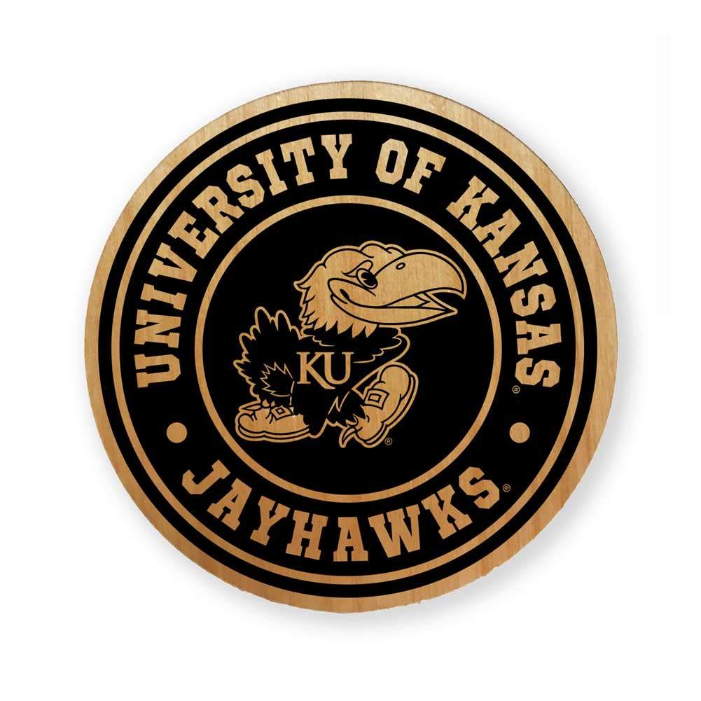 NCAA Alderwood Round Coasters Set of 4 - Premium Wood Drink Coasters for Beer, Wine & Coffee - Perfect for Home Bar, Game Room & Office Decor