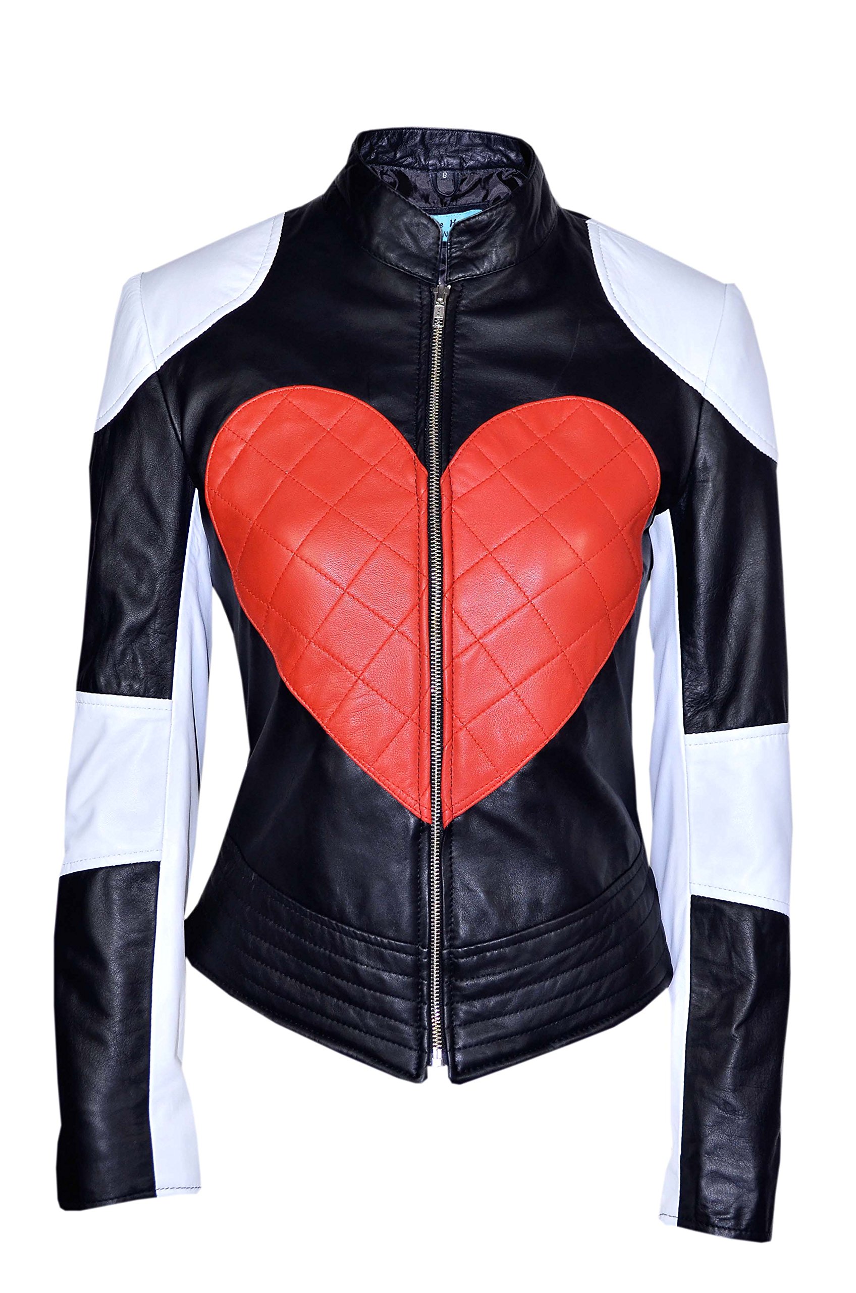 Stylish Kylie Heart Time Bomb Women's Leather Biker Jacket for Motorcycle Riding | Fashionable & Durable Outerwear for Casual Wear, Night Out, and Riding