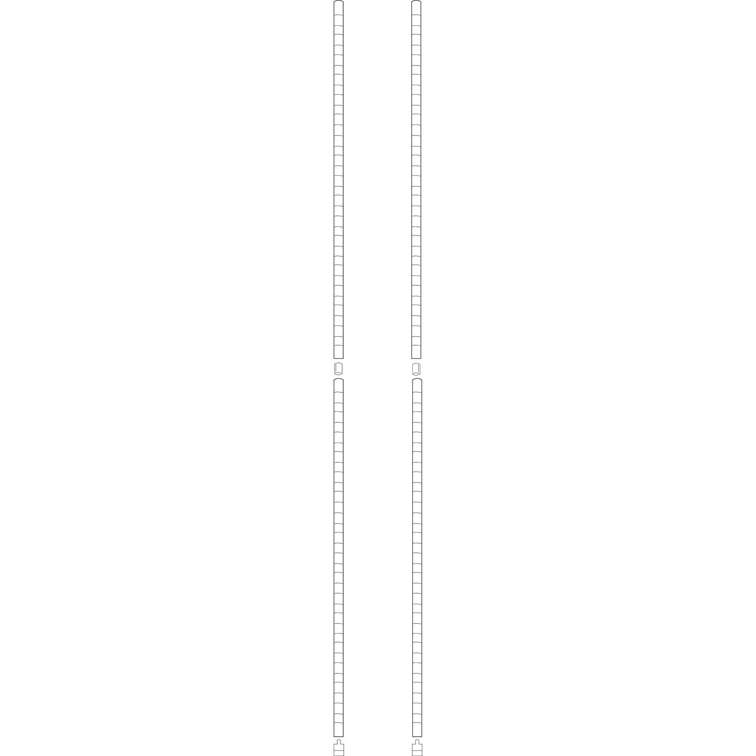 Alera® Stackable Wire Shelving Posts - 36