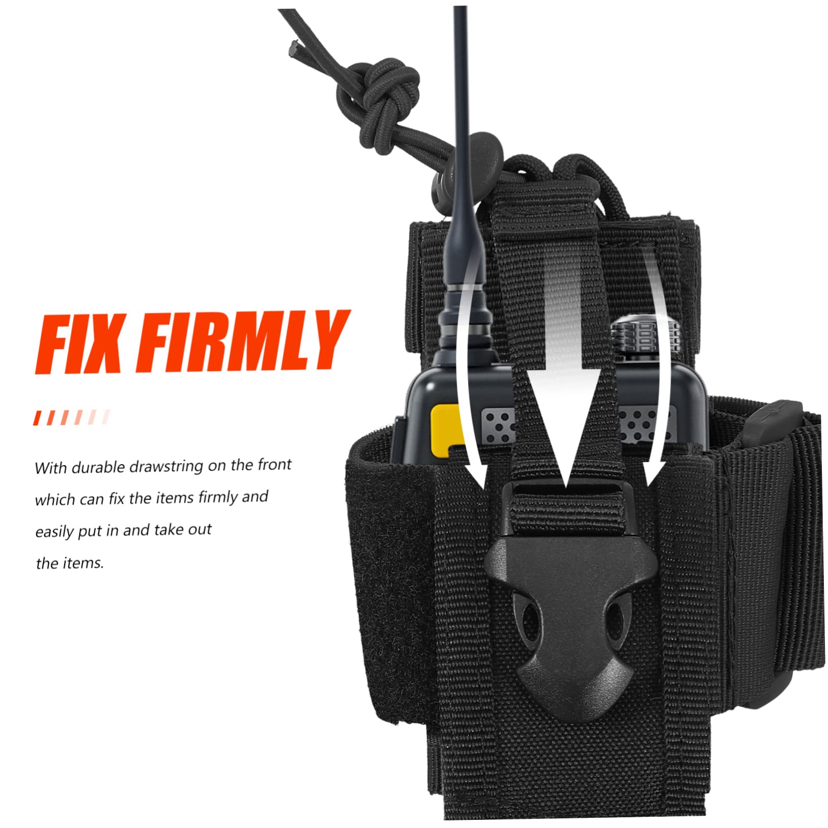 HOMSFOU Waterproof Walkie Talkie Case with Zipper - Adjustable Radio Pouch Bag for Outdoor Activities, Hiking, Camping & Sports