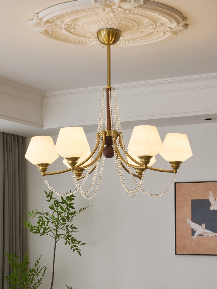 Evora Crystal Chandelier - Elegant Modern Ceiling Light Fixture for Dining Room, Living Room & Bedroom | Perfect for Home Decor, Wedding & Luxury Interior Lighting
