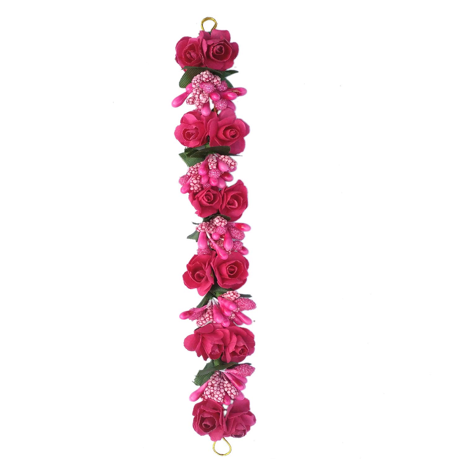 Maahal™ Stylish Juda Gajra Bun Hair Flower - Elegant Pink Bridal Hair Accessories for Weddings, Parties & Special Occasions | Perfect for Indian Brides, Sangeet & Mehendi Ceremonies