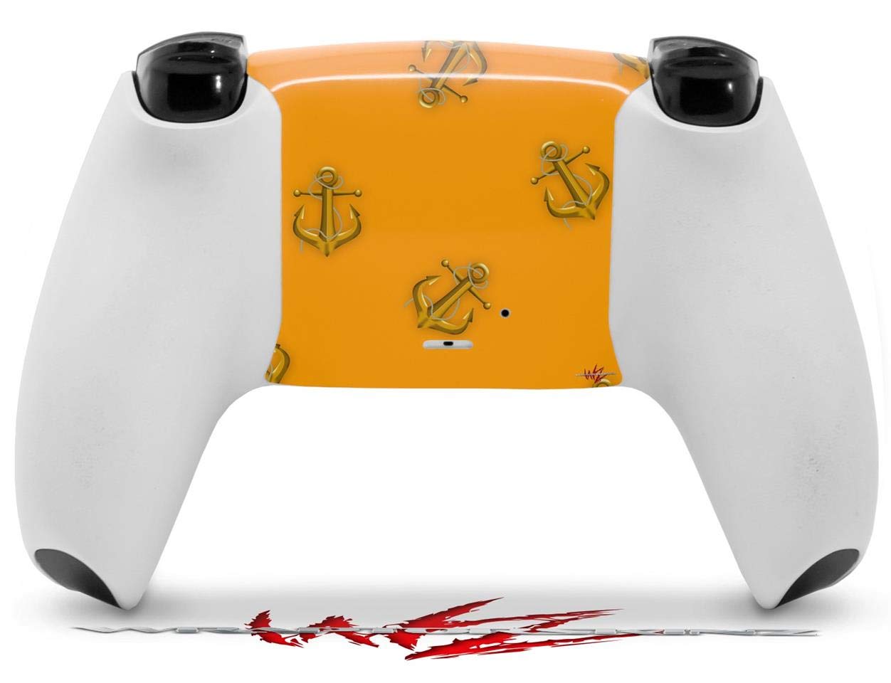 PS5 DualSense Controller Skin Wrap - Anchors Away Orange for Gaming Protection