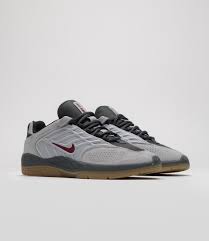 Nike SB Vertabrae Skate Shoes - LT Smoke Grey/Dark Team Red - Men's High-Performance Sneakers for Skateboarding & Streetwear Fashion