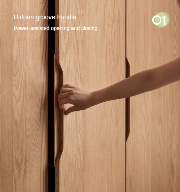 Solid Oak Wood Wardrobe - Premium Quality, Spacious Storage for Bedroom, Closet & Home Organization