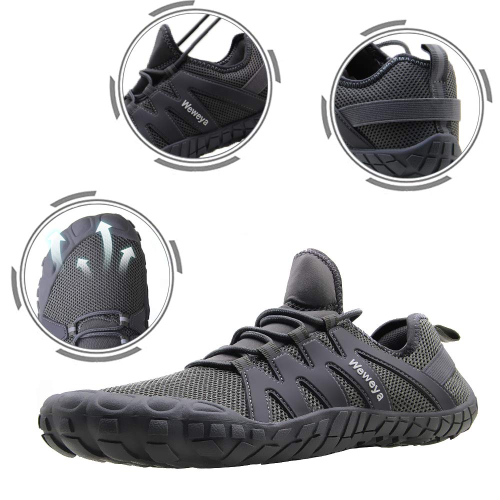 Weweya Barefoot Shoes for Men - Minimalist Running & Cross Training Shoes | Lightweight, Flexible & Comfortable for Gym, Trail & Everyday Wear