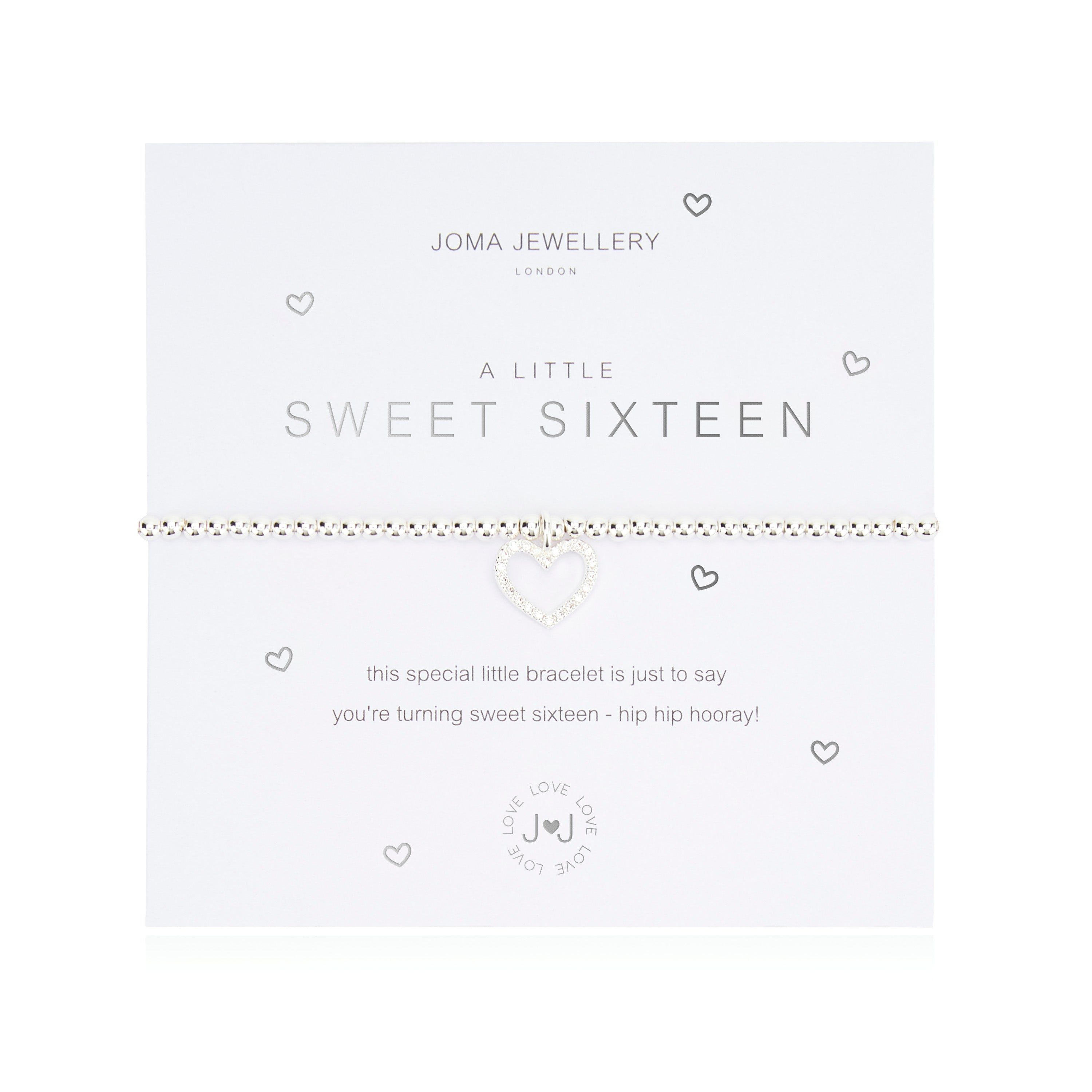 Joma Jewellery Sweet 16 Birthday Bracelet - Elegant Cubic Zirconia Charm Bracelet for Teens | Perfect Sweet Sixteen Gift, Birthday Present & Graduation Jewelry