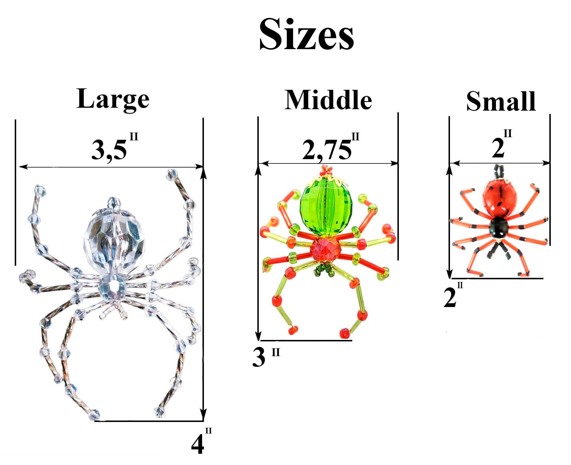 10-Piece Christmas Spider Ornament Kit - Handmade Beaded Glass Spider Decorations for Holiday Trees, Festive Home Decor | Perfect for Xmas Tree Decorating, Holiday Parties & Unique Gift Giving