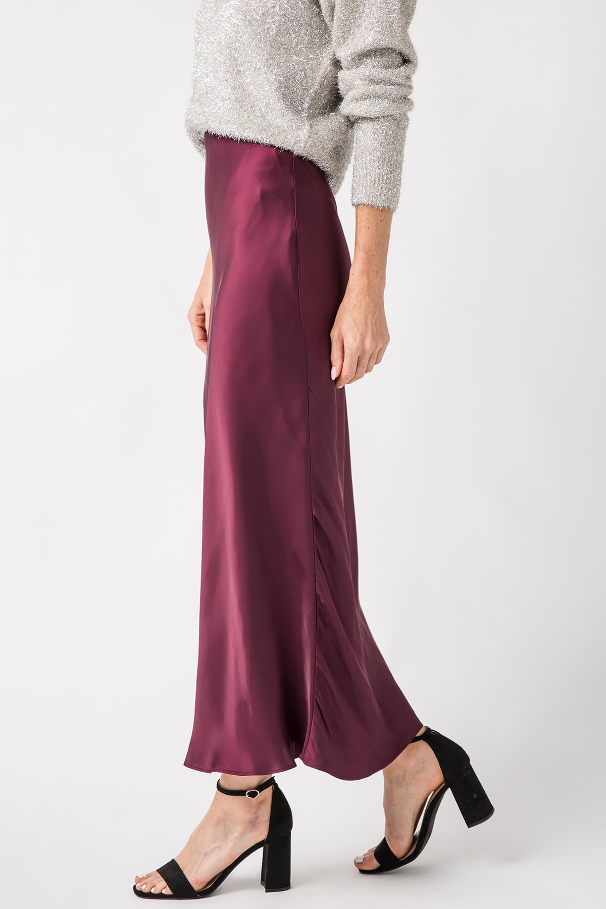 Z Supply Europa Poly Sheen Skirt - Women's High Shine A-Line Skirt for Casual & Party Wear | Perfect for Office, Date Night & Summer Outfits