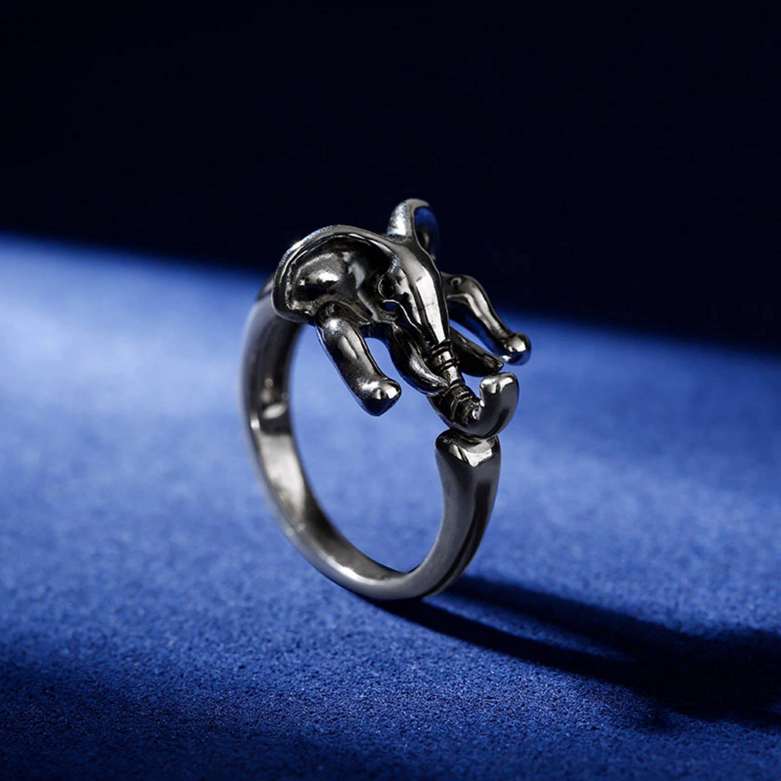 Jeulia Sterling Silver Skull Rings for Men & Women - Gothic Spider, Elephant, Mouse & Pirate Skull Biker Band - Punk Halloween Jewelry Gift for Couples | Perfect for Biker Events, Gothic Fashion & Alternative Style Outfits