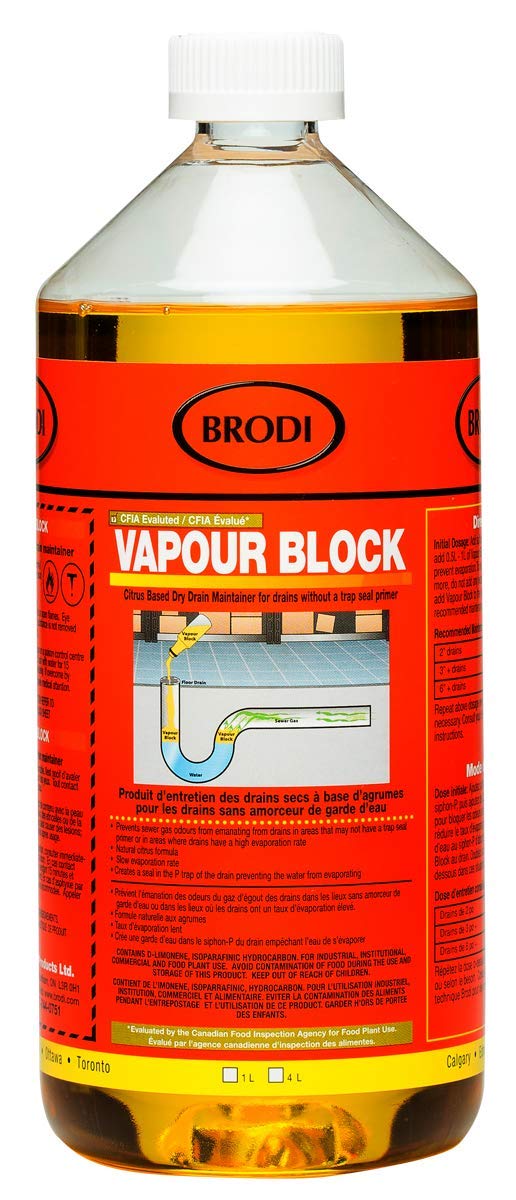 VapourBlock Citrus-Based Drain Sealer - Specialized Formula for Unused & Dry Drains - Prevents Sewer Gas Odors & Stops P-Trap Evaporation - Ideal for Cabins, Cottages, Vacation Homes & Seasonal Properties - Long-Lasting Protection Against Odors & Evaporation