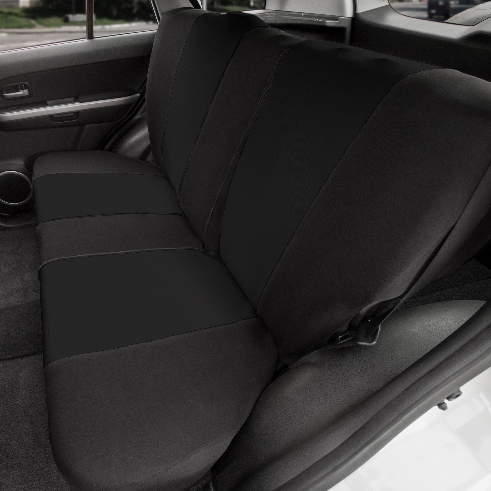 FH Group Universal Fit Back Seat Cloth Car Seat Cover - Split Bench Rear Seat Protector for SUV, Sedan, Van | Durable & Comfortable Interior Accessories | Perfect for Road Trips, Family Travel & Pet Protection