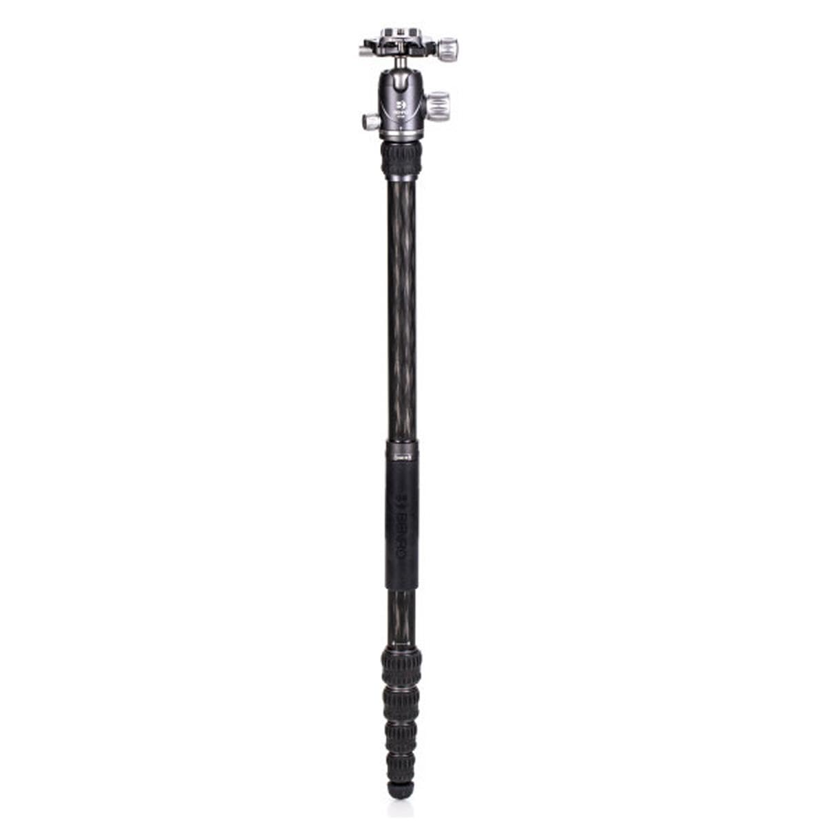 Benro Bat Carbon Fiber Travel Tripod & Monopod - 5-Section Lightweight, Compact with VX20 Ballhead for Photography & Videography - Perfect for Travel, Hiking & Outdoor Adventures