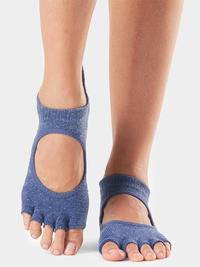 ToeSox Half Toe Bellarina Women's Non-Slip Yoga Grip Socks for Barre, Pilates & Dance - Breathable Workout Socks with Arch Support