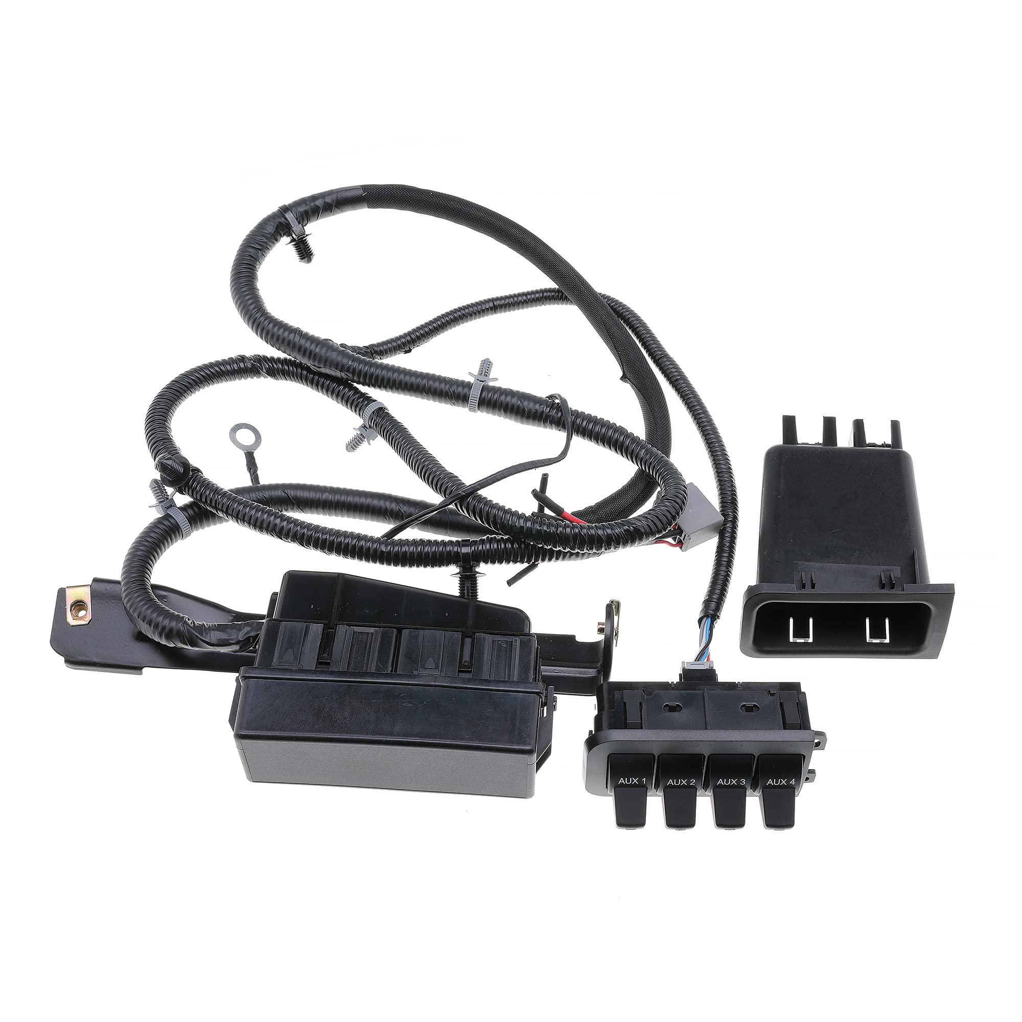 5C3Z-14A303-AA In-Dash Upfitter Auxiliary Switch Panel Wire Harness Wiring Jumper Kit Compatible with Ford F250 F350 Super Duty 2005-2007 | Easy DIY Installation for Off-Road Lights & Accessories