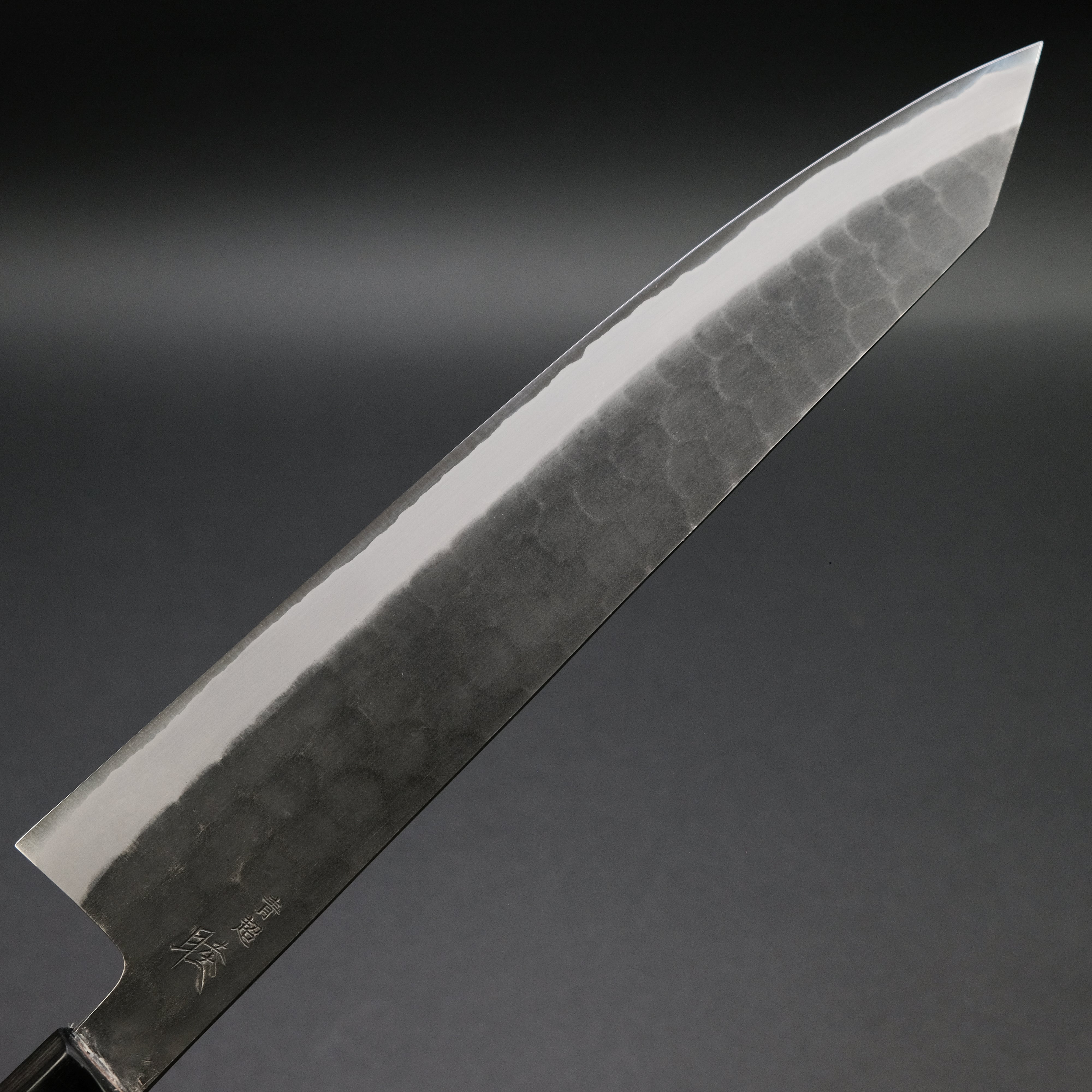 Premium Mutsumi Blue Super Kurouchi Tsuchime Kiritsuke Gyuto Knife 270mm - Handcrafted Japanese Chef Knife with Ebony Handle - Perfect for Sushi, Sashimi & Precision Cutting