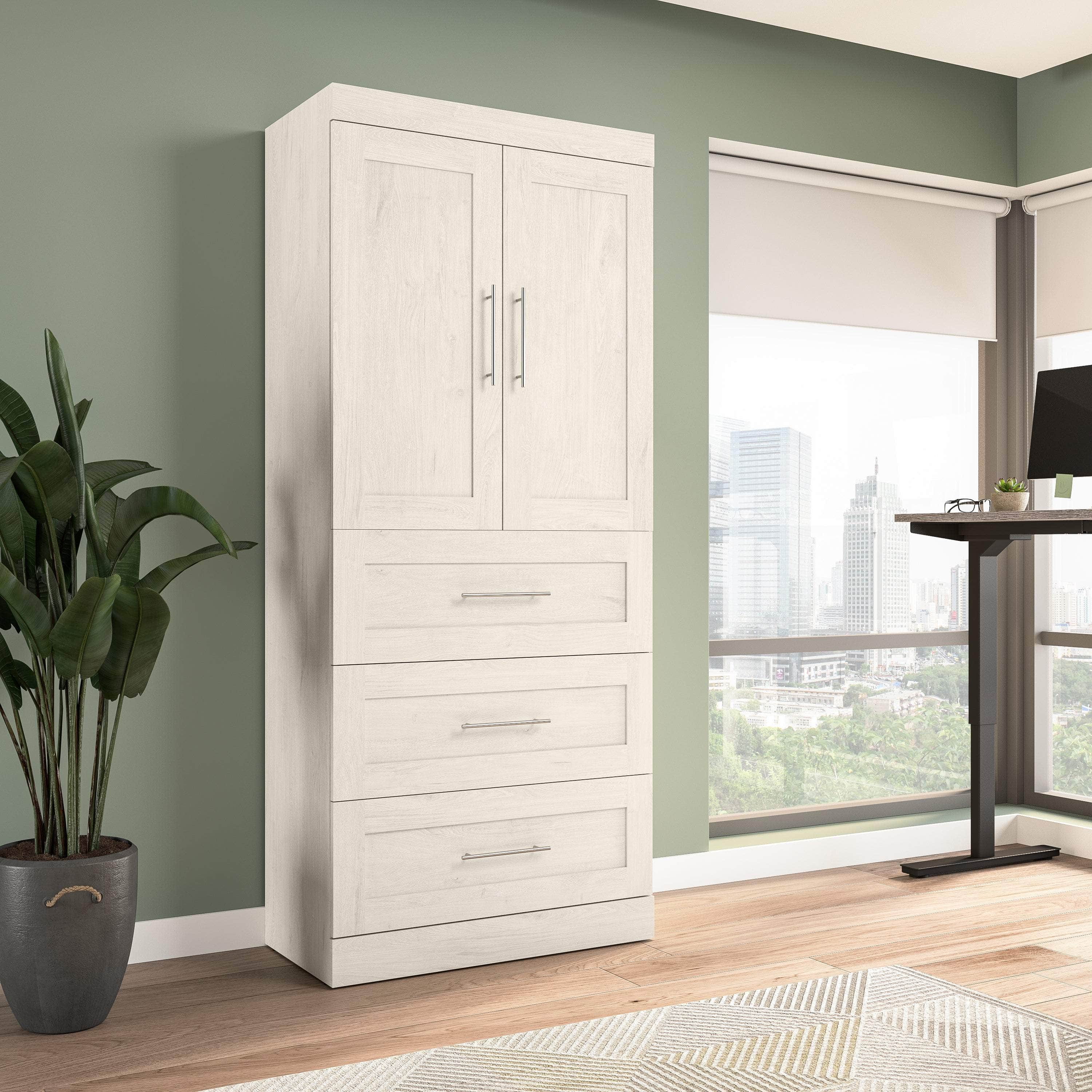 36W Wardrobe with 3 Drawers - 5 Color Options for Bedroom, Closet & Storage Organization | Space-Saving Furniture for Small Apartments